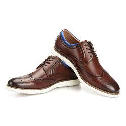 JITAI Herren Oxford Schuhe Herrenmode leichte Schuhe Freizeit Herrenschuhe, Braun-19, 41 EU (8 UK) von JITAI