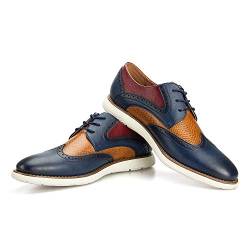 JITAI Herren Oxford Schuhe Herrenmode leichte Schuhe Freizeit Herrenschuhe, Mehrfarbig-16, 41 EU (8 UK) von JITAI