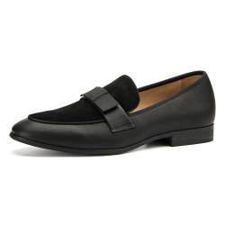 JITAI Männer Lindford Moc Toe Bit Slip-On Penny Loafer Party Schuhe, Schwarz 03, 42 EU (9 UK) von JITAI