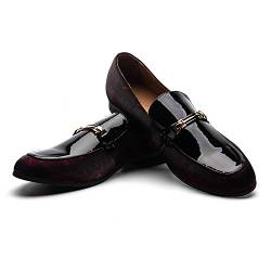 JITAI Männer Lindford Moc Toe Bit Slip-On Penny Loafer Party Schuhe, Schwarz 05, 44 EU (11 UK) von JITAI