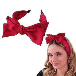 1 Stück Bogen Stirnbänder Haarbänder Mode Nettes Haarband Anti-Rutsch Kopfbedeckung Schöne Vielseitige Stirnbänder Für Frauen Einfaches Elastisches Zubehör (Rot) von JITNGA