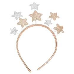 1 Stück Star Stirnband Geburtstag Party Haarband Für Prinzessin Glitter Haar Accessoire Weihnachten Sterne Stirnband Für Frauen Kinder Erwachsene Mädchen Festival Geburtstag (Gold) von JITNGA