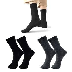 JITNGA 2 Pack Strümpfe Socken Herren Damen Arbeitssocken Aus Baumwolle Mit Feuchtigkeitstransport Für Männer Atmungsaktive Starke Elastizität Thermosocken Im Winter Dick Bequem Zum Wandern Klettern von JITNGA