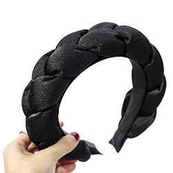 Geflochtenes Breites Stirnband Für Frauen Verdickter Mit Schwamm Gepolsterter Haarreifen Samt von JIUJIUWO