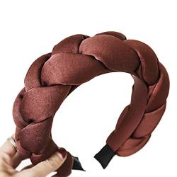 Geflochtenes Breites Stirnband Für Frauen Verdickter Mit Schwamm Gepolsterter Haarreifen Samt von JIUJIUWO