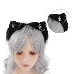 Handmade Ear Headband Animes Headband Masquerades Costume Headwear Female Teens Cosplay Dress Up Hair Decors Animal Ear Hairband von JIUJIUWO