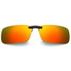 JIUPO Polarisierte Sonnenbrille Clip,Sonnenbrille Aufsatz Clip on gegen Licht ideal für Nachtfahr Frauen Männer Unisex Brillenträger von JIUPO
