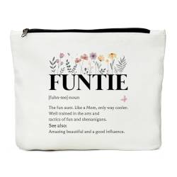 Funtie Definition Kosmetiktasche, Tante Geschenke, Tante Geschenkideen, lustige Tante Make-up-Tasche, beste Tante aller Zeiten, Geschenke für Tante von Nichte, Neffe, Muttertag, Geburtstag, von JIUWEIHU