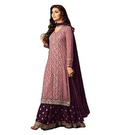 Empfangskleidung Georgette Salwar Kameez Anzug Tragefertiges Schmetterlingsnetz Dupatta Indisch-pakistanischer Designer Shalwar Kameez Ethnisch (Wahl 2, XS UK 8 Büste 36 Taille 32 Hüften 38) von JIVRAJ FASHION