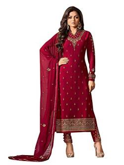 JIVRAJ FASHION Anarkali Designer Indisch-Pakistanisches Outfit Kameez-Seide im Palazzo-Stil mit Stickerei Chiffon Dupatta Salwar Kameez (Auswahl 1, XS UK 8 Büste 36 Taille 32 Hüften 38) von JIVRAJ FASHION