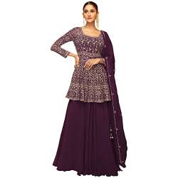 JIVRAJ FASHION Dupatta Butter Fliegennetz Anarkali Kleid Salwar Kameez Genähte Shalwar Kameez Stickerei Plus Size (Auswahl 2, L UK 14 Büste 42 Taille 38 Hüften 44) von JIVRAJ FASHION