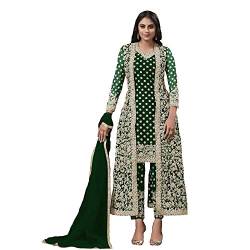 JIVRAJ FASHION Dupatta Stitched Party Wear Palazzo Anzug Salwar Kameez Anzug Designer Indisch-Pakistanisches Outfit Rangoli Seidenstickerei Fertig (Auswahl 2, M UK 12 Büste 40 Taille 36 Hüften 42) von JIVRAJ FASHION