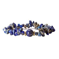 JJDreams Edelstein Armband Damen Lapislazuli Splitterarmband Yoga Armband Kristall Armband von JJDreams