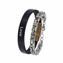 JJDreams Lederarmband Herren Echtleder Armband mit Gravur Königskette Armband 6MM Geschenk Schmuck für Männer von JJDreams