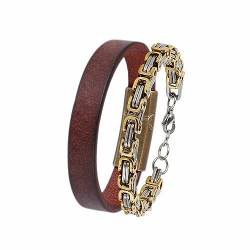 JJDreams Lederarmband Herren Echtleder Armband mit Verschluss Königskette Armband 6MM Geschenk Schmuck für Männer von JJDreams