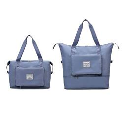 JJDreams Reisentasche Faltbare Weekender Handgepäck Damen Wasserdicht Sporttasche mit Nassfach Blau von JJDreams