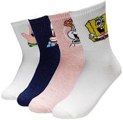 JJMax Damen Spongebob Schwammkopf Baumwolle Mischung Cartoon Socken - - Einheitsgröße von JJMax