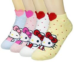 JJMax Women's Hello Kitty Collection Cute Cotton Blend Socks Set von JJMax