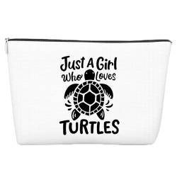 JJOINUS Schildkröten-Make-up-Tasche für Frauen, beste Freundin, Schwester, Geschenke, Reißverschlusstasche für Meerestierliebhaber, Weihnachtsgeschenk, Geburtstagsgeschenk, 25,4 x 17,8 cm, von JJOINUS