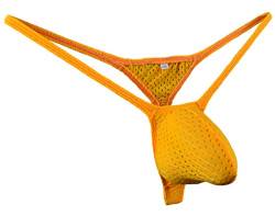 JJPOUCH Herren G-Strings Ausbuchtung Beutel Ösen Tangas JJP1017 Gr. L/XL, Orange von JJPOUCH