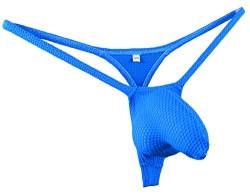 JJPOUCH Herren G-Strings Tangas T-Back Mesh Unterwäsche JJP1025, blau, L/XL von JJPOUCH