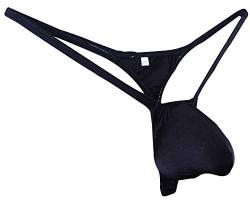 JJPOUCH Herren-Tanga, aus Nylon, Schwarz , L von JJPOUCH