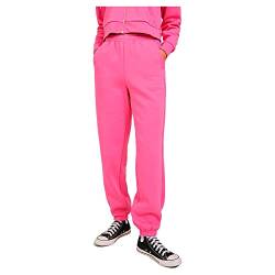 JJXX Damen JXABBIE HW REL Every Brush Pants NOOS Jogginghose, Carmine Rose/Print:Magenta Logo, M von JJXX