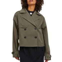 JJXX Damen JXCARLIE Short OTW SN Trenchcoat, Dusty Olive, S von JJXX