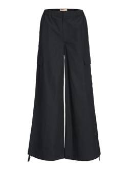 JJXX Damen JXYOKO Cosy Cargo HW Pant NOOS Chino Hose, Black, S von JJXX