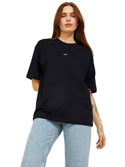 JJXX Women's JXANDREA SS Loose Every Tee NOOS T-Shirt, Black/Print:White Logo, M von JJXX