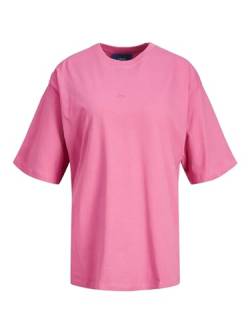 JJXX Women's JXANDREA SS Loose Every Tee NOOS T-Shirt, Carmine Rose/Print:Magenta Logo, XL von JJXX