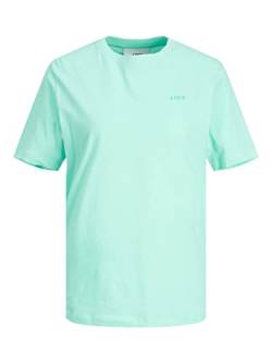 JJXX Women's JXANNA SS REG Every SMALL Tee NOOS T-Shirt, Aruba Blue/Print:Turquoise Logo, M von JJXX