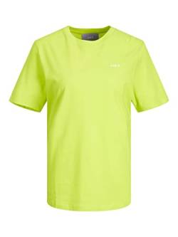 JJXX Women's JXANNA SS REG Every SMALL Tee NOOS T-Shirt, Lime Punch/Print:Lime Cream Logo, M von JJXX