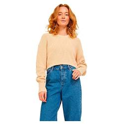 JJXX Women's JXCARLOTA LS Twist Cropped CN Knit Pullover, Beige, S von JJXX