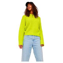 JJXX Women's JXEMBER LS Fluffy Crew Neck Knit NOOS Pullover, Lime Punch, M von JJXX