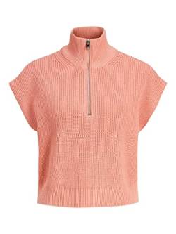 JJXX Women's JXFLORENCE Twist Half Zip Knit Vest Pullover, Coral Haze, XL von JJXX