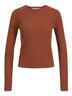 JJXX Women's JXTAYA LS Ribbed Crew Neck Knit Pullover, Bombay Brown, M von JJXX