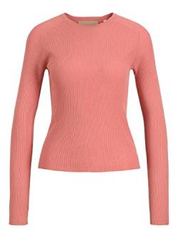 JJXX Women's JXTAYA LS Ribbed Crew Neck Knit Pullover, Coral Haze, XL von JJXX