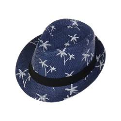 JK Home Hawaiianische Fedora-Strohhüte für Herren und Damen, Unisex, Trilby, Panama, Sommer, Sonne, Jazz, Kostüm, Partykappe von JK Home