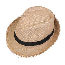 JK Home Panama Fedora Strohhut Outdoor Sport Gangster Trilby Jazz Manhattan Cosplay Reise Urlaub Roll-up Kurze Krempe Kappe von JK Home