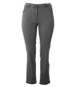 JK KjBrand Damen Stretch-Jeans Betty Grau Kurz-Größe mit Komfort-Bund Plus Size KJ Brand, Hosengröße:48 von JK