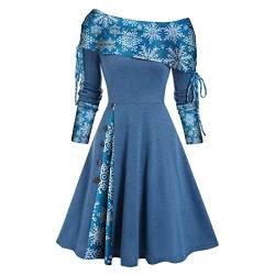 Fröhliche Weihnachten Kleid Weihnachten Kleider Weihnachtskleid Langarm Damen Swing Weihnachten Sexy Kleid Damen Plus Größe Weihnachtskleid Vintage Weihnachten Kleider Für Damen Weihnachten von JKJFJKA