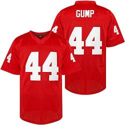 Supereasydeal Fußballtrikot Forrest Gump #44 The Movie genäht, S-3XL - Rot - X-Groß von JKNAKN