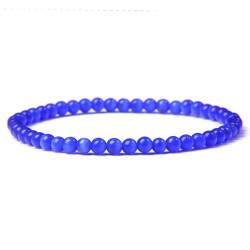 JKXFYLP Perlen Rosenquarz Armband 4 Mm Natürliches Perlenarmband Für Männer Retro Einfaches, Vielseitiges Elastisches Armband-E1-A von JKXFYLP