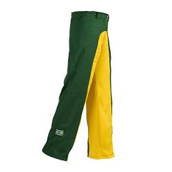 JL Sport Authentische Brasilianische Capoeira Kampfsport Unisex Hosen (Grün Und Gelb) - L von JL Sport