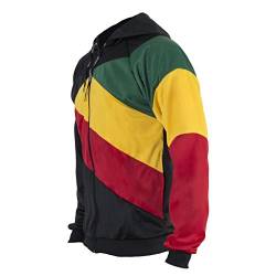 JL Sport Jamaika-Flagge Schwarz Capoeira Jacke Mann Trainingsanzug Pullover Oberteil Sweatshirt von JL Sport