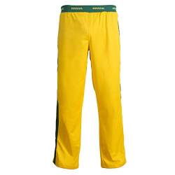 Unisex Brasilien Flagge, Grün, Gelb Capoeira Kampfsport elastische Sport Hose Hosen 6 Größen - S von JL Sport