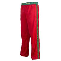 Unisex Brasilien Flagge Rot Grün Capoeira Kampfsport elastische Sport Hose Hosen 6 Größen - S von JL Sport