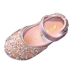 JLGY Mädchen Prinzessin Schuhe Glitzer Sandalen Mädchen Party Kristall Schuhe Bowknot Hochzeitsschuhe Festschuhe Karneval Party Cosplay Schuhe Klett Kostüm Zubehör Schuhe von JLGY