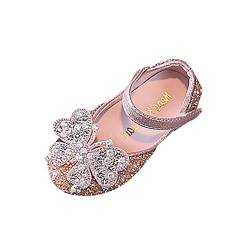 JLGY Mädchen Prinzessin Schuhe Glitzer Sandalen Mädchen Party Kristall Schuhe Bowknot Hochzeitsschuhe Festschuhe Karneval Party Cosplay Schuhe Klett Kostüm Zubehör Schuhe von JLGY